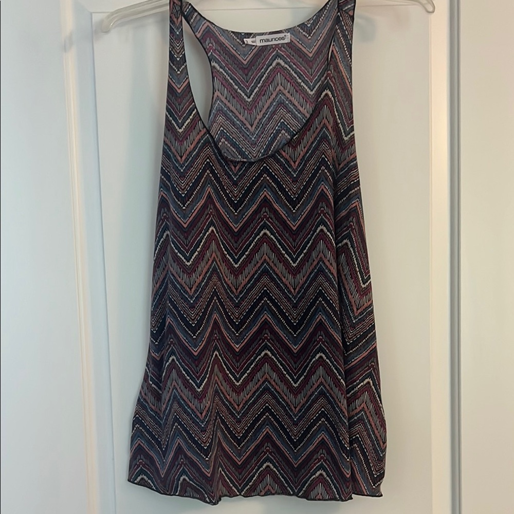 Maurices Multicolor Chevron Sleeveless Top